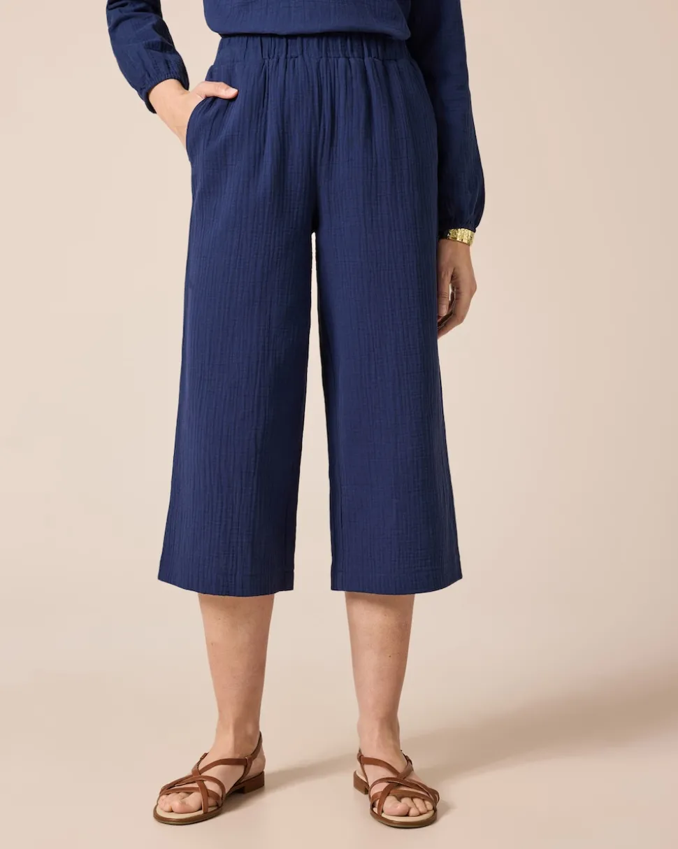 7/8-Schlupfhose aus Musselin