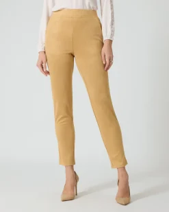 Schlupfhose aus Velourslederimitat