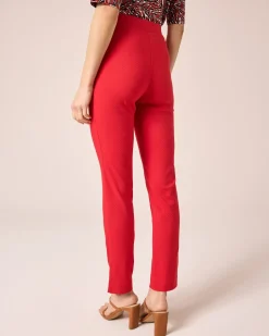 Schlupfhose im Jacquard-Bengalin