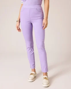 Schlupfhose im Jacquard-Bengalin