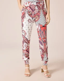 Schlupfhose mit Paisley-Druck