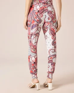 Schlupfhose mit Paisley-Druck
