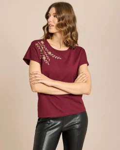 Shirt aus Modal mit Applikation