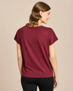 Shirt aus Modal mit Applikation