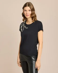 Shirt aus Modal mit Applikation