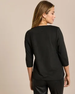 Shirt aus Velourslederimitat