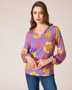 Shirtbluse mit Blumen-Print