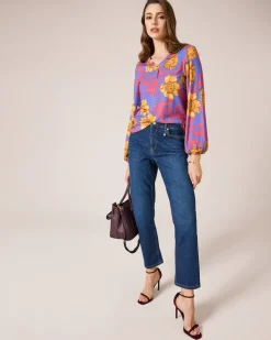 Shirtbluse mit Blumen-Print