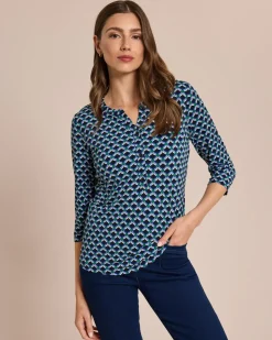 Shirt-Bluse mit Knopfleiste