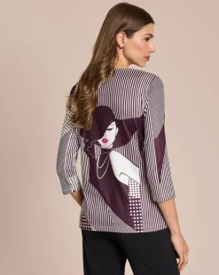 Shirt Frau mit Hut