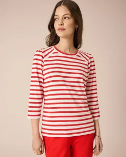 Shirt gestreift mit leichten Puffärmeln