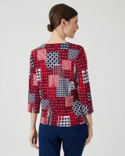 Shirt im Hahnentritt-Design