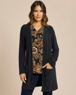 Shirtjacke mit Kapuze
