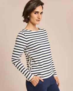 Shirt langarm mit Streifen