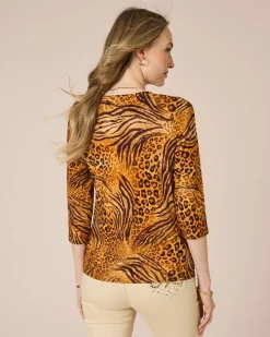 Shirt mit Animal-Druckmix