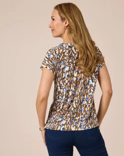 Shirt mit Animal-Druck und Schmuckstein