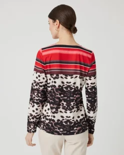 Shirt mit Animal-Streifen-Druck