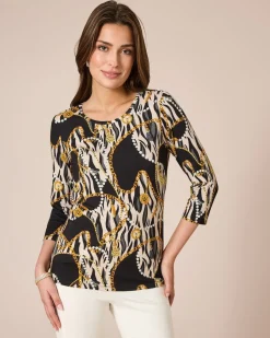 Shirt mit Animal- und Kettendruck