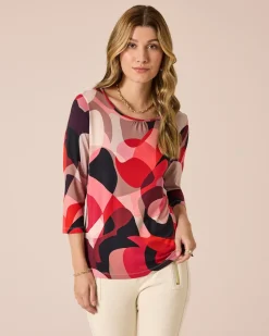 Shirt mit 3/4 Arm und Druck