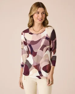 Shirt mit 3/4 Arm und Druck
