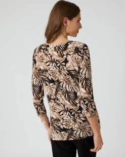 Shirt mit Blätterdruck