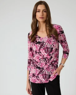 Shirt mit Blätterdruck