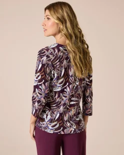 Shirt mit Blätterdruck