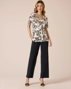Shirt mit Blumen-Animaldruck