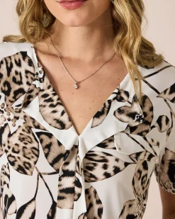 Shirt mit Blumen-Animaldruck