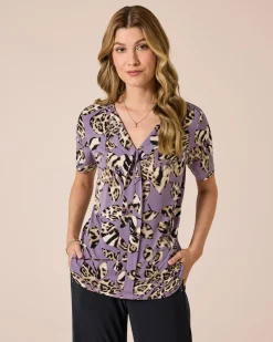 Shirt mit Blumen-Animaldruck