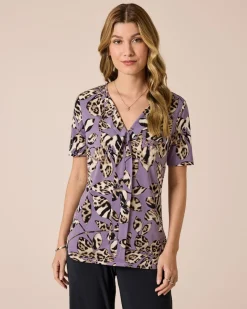 Shirt mit Blumen-Animaldruck