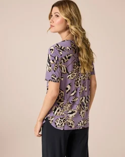 Shirt mit Blumen-Animaldruck
