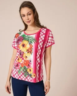 Shirt mit Blumen-Druckmix