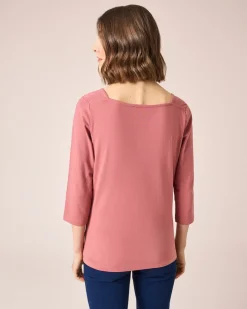 Shirt mit Carré-Ausschnitt