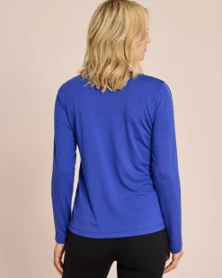 Shirt mit Cutouts und Nietenbesatz