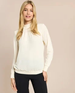 Shirt mit Drapierung am Hals