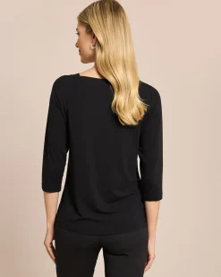 Shirt mit elegantem U-Boot-Ausschnitt