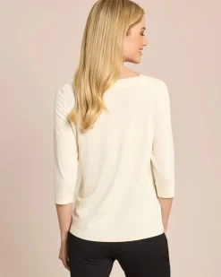 Shirt mit elegantem U-Boot-Ausschnitt
