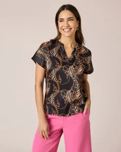 Shirt mit Fantasie-Druckmix