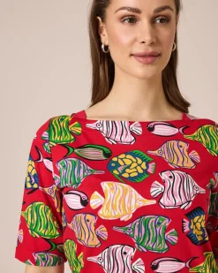 Shirt mit Fische-Druck