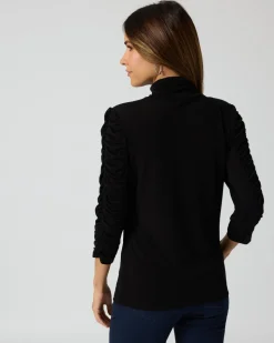 Shirt mit gerafftem Arm