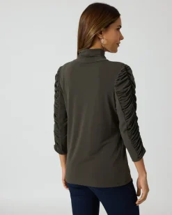 Shirt mit gerafftem Arm