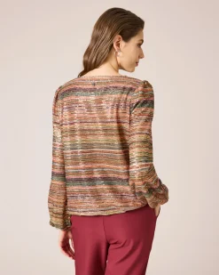 Shirt mit Glanzstreifen