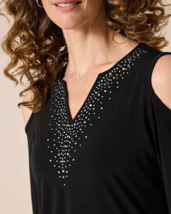 Shirt mit Glitzer Cut Out