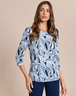 Shirt mit grafisch-floralem Print