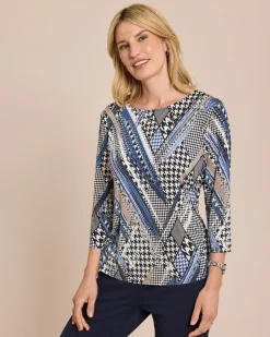 Shirt mit Hahnentritt-Design