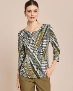 Shirt mit Hahnentritt-Design