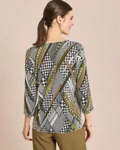 Shirt mit Hahnentritt-Design