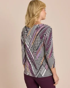 Shirt mit Hahnentritt-Design