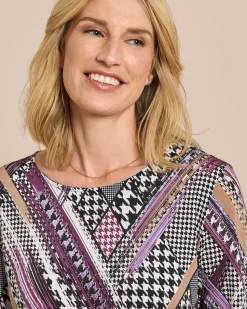 Shirt mit Hahnentritt-Design